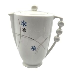 Royal Jackson Parisienne St. Moritz Tea Pot Snowflake Pattern UNIQUE Ball Handle